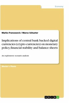 Implications of central bank backed digital currencies (crypto currencies) on monetary policy, financial stability and balance sheets