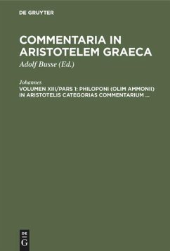 Philoponi (olim Ammonii) in Aristotelis Categorias commentarium ...