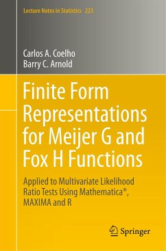 Finite Form Representations for Meijer G and Fox H Functions - Coelho, Carlos A.;Arnold, Barry C.