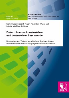 Determinanten konstruktiver und destruktiver Beschwerde - Huber, Frank; Meyer, Frederik; Wagner, Maximilian; Weißhaar-Fabiszak, Isabelle