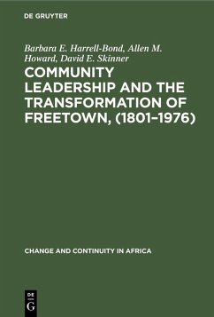 Cover Community leadership and the transformation of Freetown, (1801-1976) (eBook, PDF)