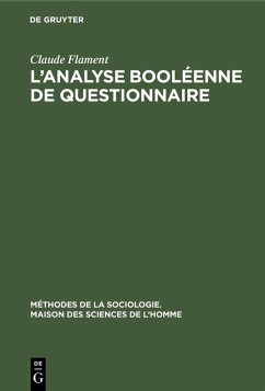 Cover L'analyse booléenne de questionnaire (eBook, PDF)