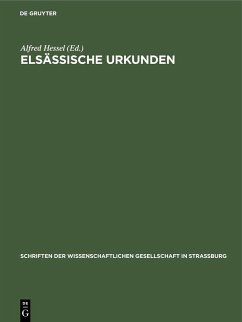 Cover Elsässische Urkunden (eBook, PDF)