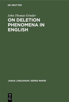 On deletion phenomena in English (eBook, PDF) - Grinder, John Thomas