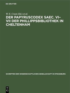 Cover Der Papyruscodex saec. VI-VII der Phillippsbibliothek in Cheltenham (eBook, PDF)