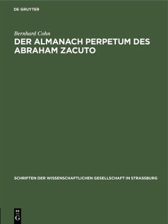 Der Almanach perpetum des Abraham Zacuto (eBook, PDF) - Cohn, Bernhard