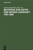 Beiträge zur Kritik der reinen Vernunft 1781-1981 (eBook, PDF)