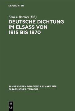 Cover Deutsche Dichtung im Elsaß von 1815 bis 1870 (eBook, PDF)
