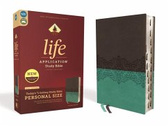 Niv, Life Application Study Bible, Third Edition, Personal Size, Leathersoft, Gray/Teal, Indexed, Red Letter Edition - Zondervan