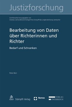 Bearbeitung von Daten über Richterinnen und Richter (eBook, PDF) - Bieri, Peter