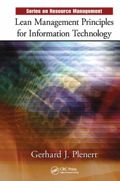 Lean Management Principles for Information Technology (eBook, PDF) - Plenert, Gerhard J.