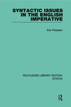 Cover Syntactic Issues in the English Imperative (eBook, PDF)