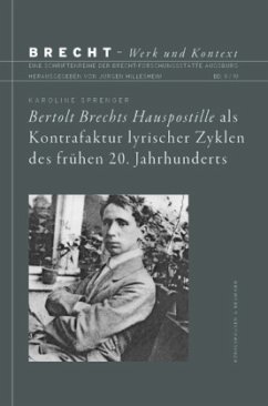 Cover Bertolt Brechts Hauspostille als Kontrafaktur lyrischer Zyklen des frühen 20. Jahrhunderts