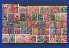 Cover 50 verschiedene Briefmarken Deutsches Reich