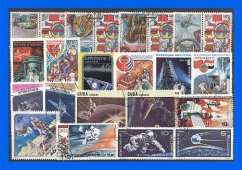 50 verschiedene Briefmarken Weltraum