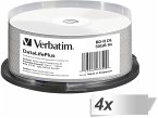 4x25 Verbatim BD-R Blu-Ray 50GB 6x Speed printable Cakebox