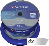 4x50 Verbatim BD-R Blu-Ray 25GB 6x Speed Datalife No-ID Cakebox