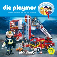 Die Playmos - Das Original Playmobil Hörspiel, Folge 57: Wasser Marsch bei der Feuerwehr (MP3-Download) - Rost, Simon X.; Fickel, Florian