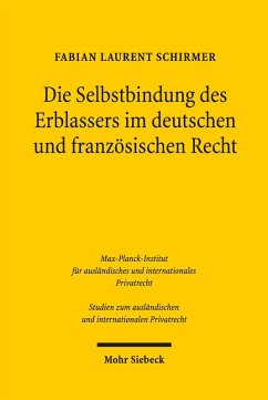 Cover Die Selbstbindung des Erblassers im deutschen und französischen Recht (eBook, PDF)
