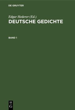 Deutsche Gedichte. Band 1 (eBook, PDF)