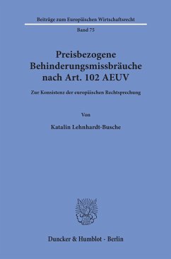 Cover Preisbezogene Behinderungsmissbräuche nach Art. 102 AEUV.