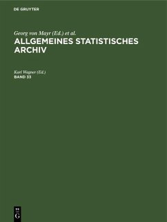 Cover Allgemeines Statistisches Archiv. Band 33 (eBook, PDF)