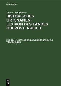 Nachträge, Erklärung der Namen und Verweisungen (eBook, PDF) - Schiffmann, Konrad