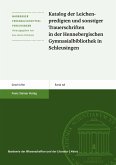 Katalog der Leichenpredigten und sonstiger Trauerschriften in der Hennebergischen Gymnasialbibliothek Schleusingen (eBook, PDF)
