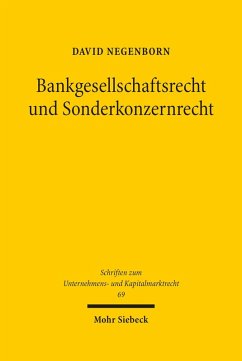 Bankgesellschaftsrecht und Sonderkonzernrecht (eBook, PDF) - Negenborn, David