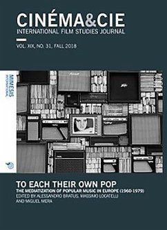 Cover CINEMA&CIE, INTERNATIONAL FILM STUDIES JOURNAL, VOL. XIX, no. 31, FALL 2018