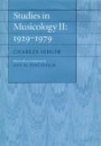 Studies in Musicology II: 1929-1979
