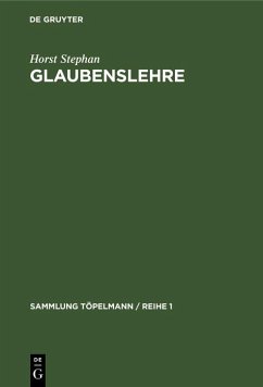 Cover Glaubenslehre (eBook, PDF)