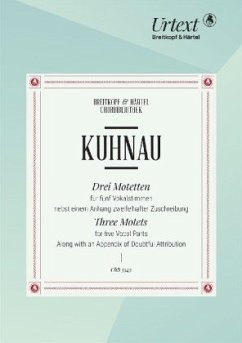 Cover Drei Motetten für fünf Vokalstimmen -nebst einem Anhang zweifelhafter Zuschreibung- (Urtext)