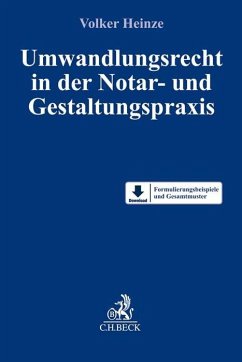 Cover Umwandlungsrecht in der Notar- und Gestaltungspraxis