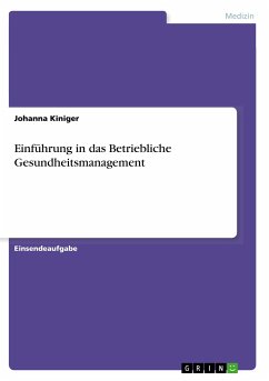Einführung in das Betriebliche Gesundheitsmanagement - Kiniger, Johanna