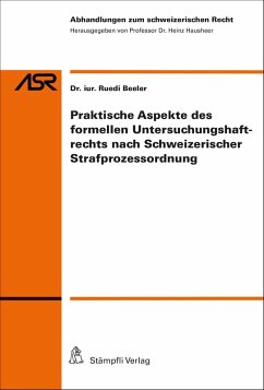 Cover Praktische Aspekte des formellen Untersuchungshaftrechts nach Schweizerischer Srafprozessordnung (eBook, PDF)