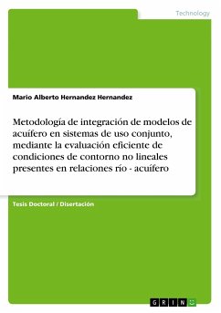 Metodología de integración de modelos de acuífero en sistemas de uso conjunto, mediante la evaluación eficiente de condiciones de contorno no lineales presentes en relaciones río - acuífero - Hernandez Hernandez, Mario Alberto