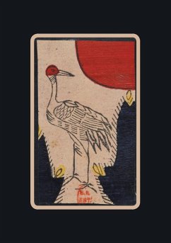 Cover Carnet Blanc, Carte À Jouer, Héron, Japon 19e