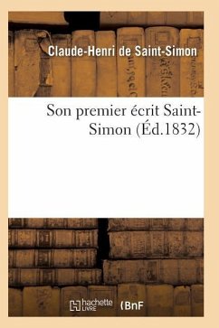 Son Premier Écrit - De Saint-Simon, Claude-Henri