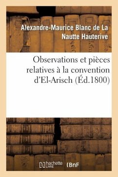 Cover Observations Et Pièces Relatives À La Convention d'El-Arisch