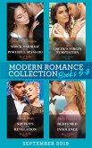 Modern Romance Books September Books 5-8: Shock Marriage for the Powerful Spaniard (Conveniently Wed!) / The Greek's Virgin Temptation / Sheikh's Royal Baby Revelation / Redeemed by Her Innocence (eBook, ePUB)