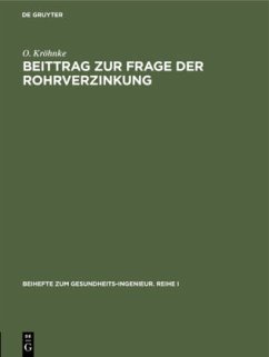 Cover Beittrag zur Frage der Rohrverzinkung