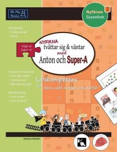 Cover NYFIKNA tvättar sig & väntar med Anton och Super-A: Livskompetens för barn med autism och ADHD