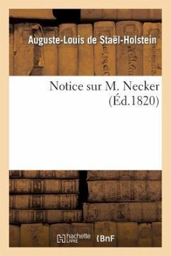 Notice Sur M. Necker - de Stael-Holstein-A-L