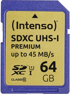 Cover Intenso SDXC Card 64GB Class 10 UHS-I Premium