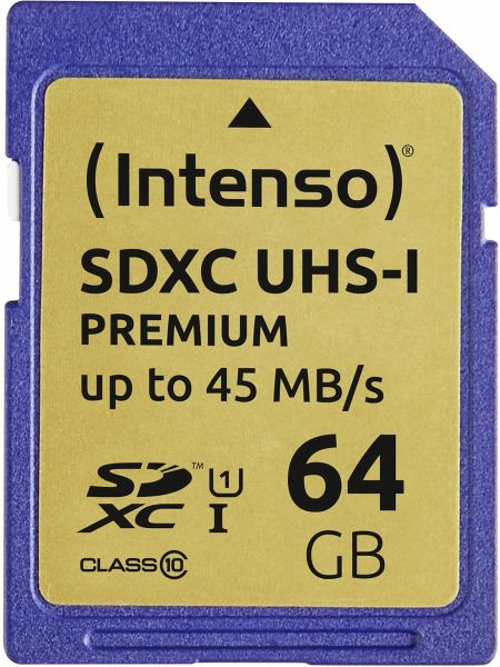 Intenso SDXC Card 64GB Class 10 UHS-I Premium