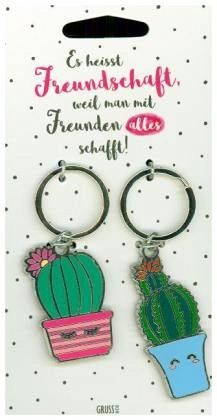 Schlüsselanhänger Set mit Kaktus 