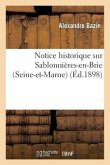 Notice Historique Sur Sablonnières-En-Brie (Seine-Et-Marne)