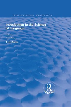 Introduction to the Science of Language (eBook, PDF) - Sayce, A. H.