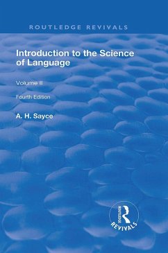 Introduction to the Science of Language (eBook, PDF) - Sayce, A. H.